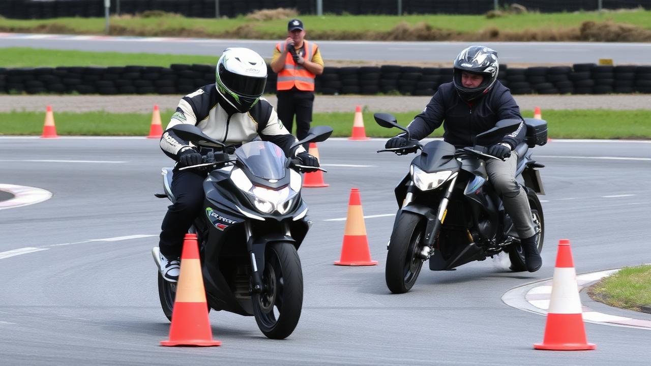 Stage de pilotage sur circuit avec plots et instructeur